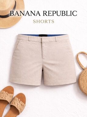 Banana Republic Khaki Chino Shorts Women’s Size 6 Classic Summer Neutral Capsule